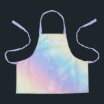 Pretty Pastel Rainbow Sparkle Personalized Girls Apron<br><div class="desc">Decorate your little girl's apron with a pretty pastel rainbow sparkle that features your child's name in cute white writing. This magical kids gift exemplifies the enchantment of childhood.</div>