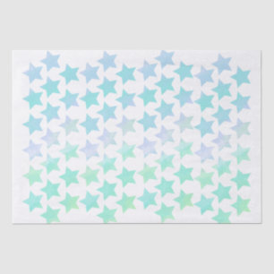 Pretty Pastel Stars on White Tissue Paper