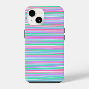Pretty Pastel Stripes iPhone 14 Case