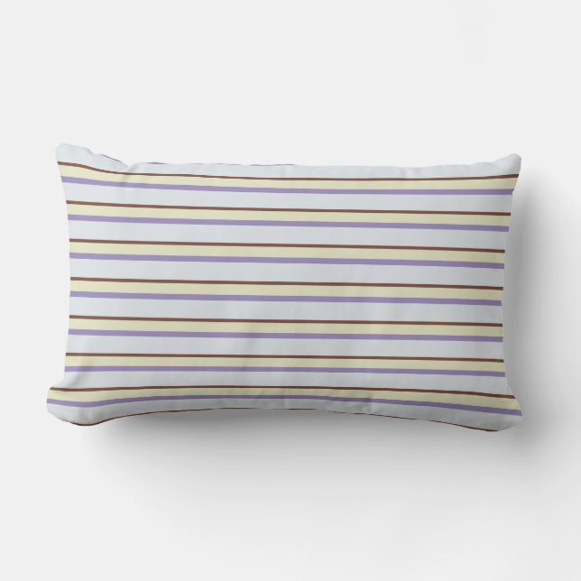 Pretty pastel stripes lumbar pillow (Front)