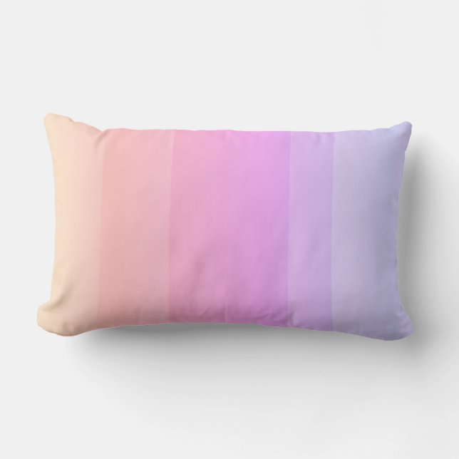 pretty pastel stripes minimalist elegant lumbar pillow (Front)