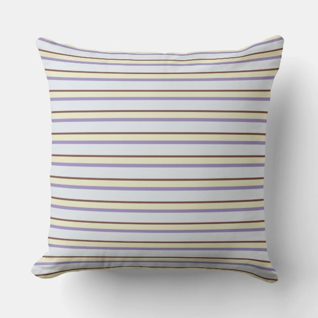 Pretty pastel stripes throw pillow (Front)