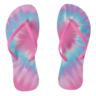 Pretty Pastel tie-dye Pair of Flip Flops