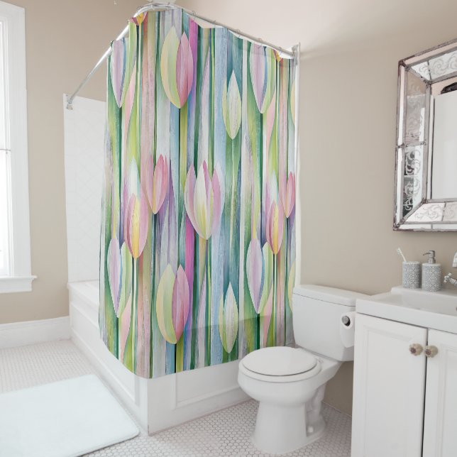 Pretty pastel tulips pattern (In Situ)