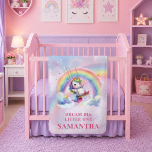 Pretty Pastel Unicorn Magical Day Baby Blanket Gif