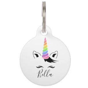 Pretty Pastel Unicorn Pet Tag