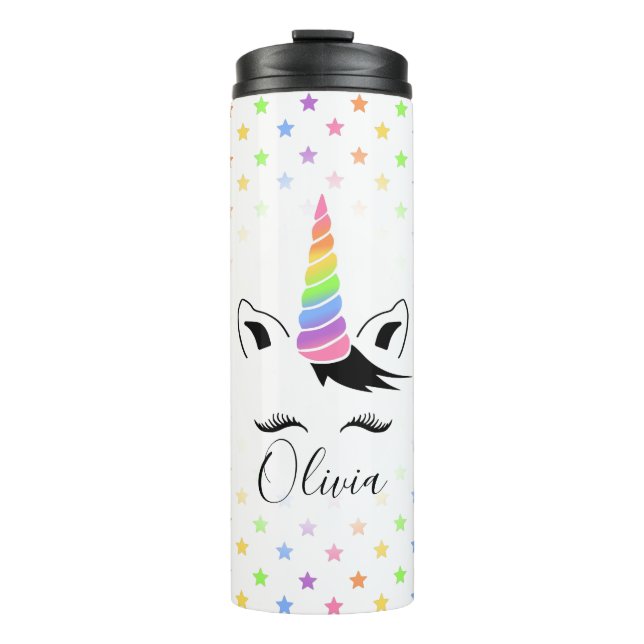Pretty Pastel Unicorn Thermal Tumbler (Front)