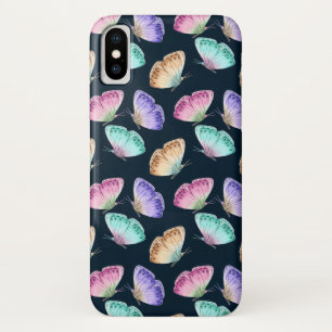 Pretty Pastel Watercolor Butterfly Pattern Case-Mate iPhone Case