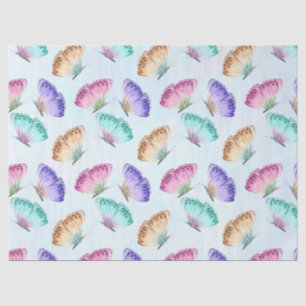 Pretty Pastel Watercolor Butterfly Pattern Tissue Paper