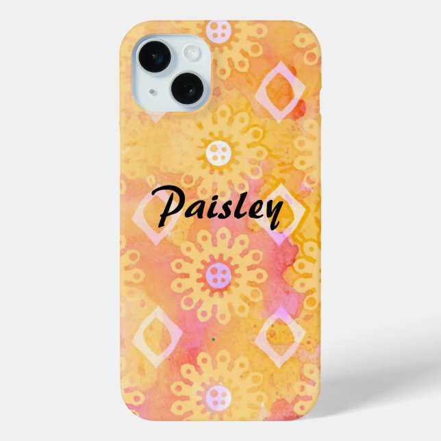 Pretty Pastel Watercolor Case-Mate iPhone Case (Back)