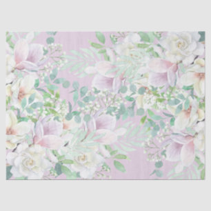 Pretty Pastel Watercolor Ephemera Floral Decoupage Tissue Paper