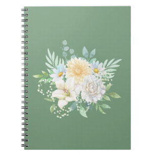 Pretty Pastel Watercolor Floral Notebook