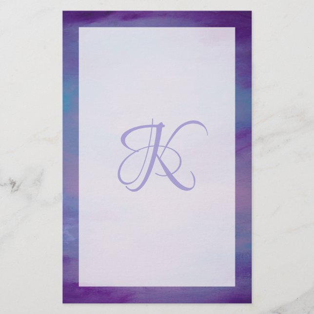 Pretty Pastels | Cute Pink Cloud Purple Blue Sky Stationery (Front)