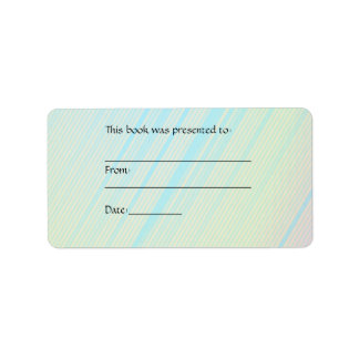 Pretty Pastels - Pale Coloured Abstract Book Plate Label