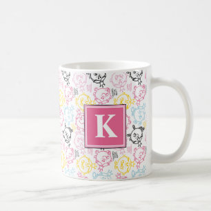 Pretty Pastels Pattern   Monogram Coffee Mug