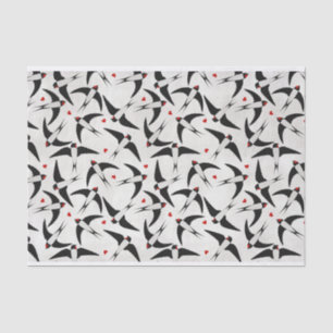 Pretty Pattern Made of Flying Swallow Birds Tissue Paper