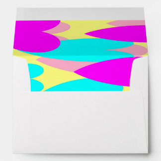Pretty patterns hot pink baby blue mellow yellow envelope
