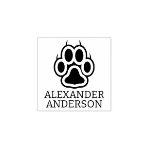 Pretty Paw Personalize Rubber Stamp