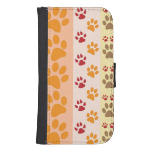 Pretty Paw Prints Samsung Galaxy S4 Samsung S4 Wallet Case