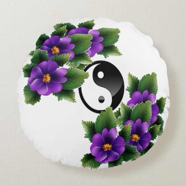 Pretty Peace Round Pillow (Front)