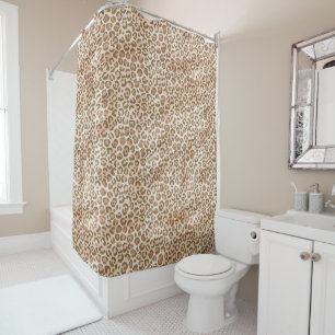 Pretty Peach Brown Leopard Print
