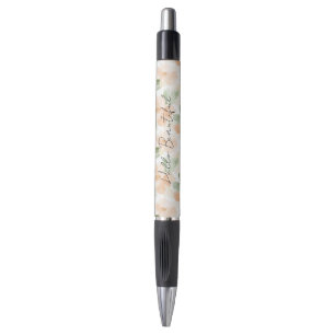 Pretty Peach Flowers Pen