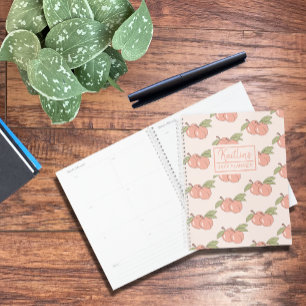 Pretty Peach Pattern Personalized Planner