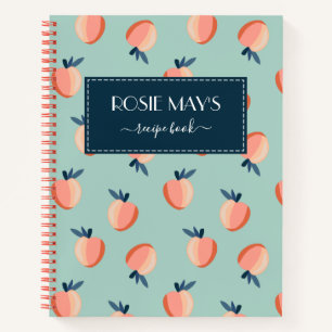 Pretty Peach Pattern Recipe Book