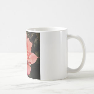 Pretty Peach Pink Rose floral Coffee Mug