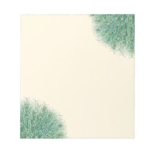 Pretty Peacock Feathers Notepad