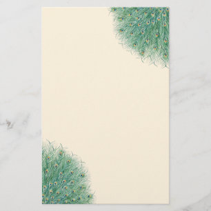 Pretty Peacock Feathers Stationery