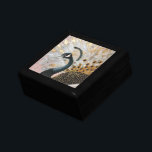 Pretty Peacock Gold Christmas Gift Box<br><div class="desc">Pretty Peacock Gold Glam inspirational feathers Christmas or any occasion</div>