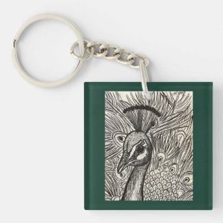Pretty Peacock Keychain