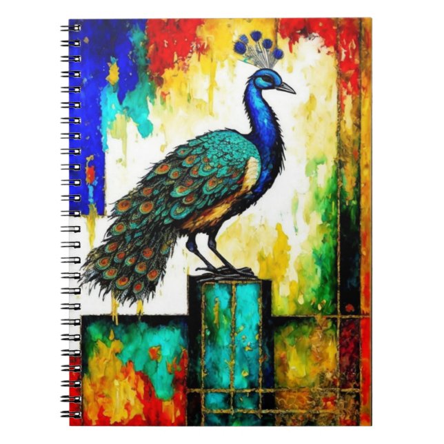 Pretty Peacock Notebook (Front)