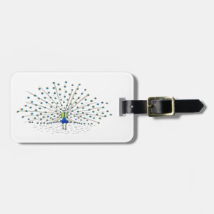 Pretty Peacock Painting Custom Luggage Tags