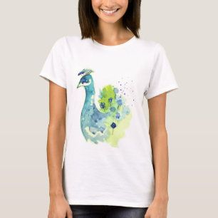 Pretty Peacock Portrait T-Shirt