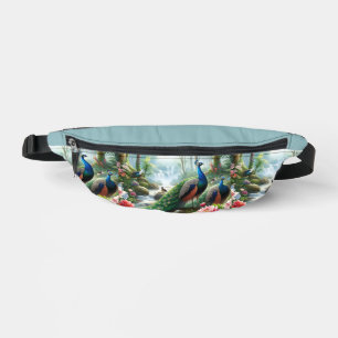 Pretty Peacocococks in Forest AI Print Cut Sew Bag