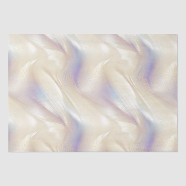 Pretty Pearl Aqua Purple Swirl Tissue Paper (Front)