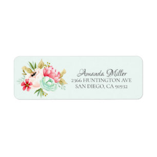 Pretty Peonies Baby shower Floral Adresse de retou