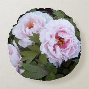 Pretty Peony Round Pillow