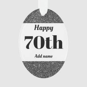 Pretty personalised birthday gift ornament 70th