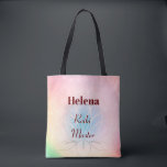Pretty personalised Reiki Master design Tote Bag<br><div class="desc">Pretty pastel personalised Reiki Master design Tote Bag.</div>