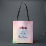 Pretty personalised Reiki Practitioner design Tote Bag<br><div class="desc">Pretty pastel personalised Reiki Practitioner design Tote Bag.</div>
