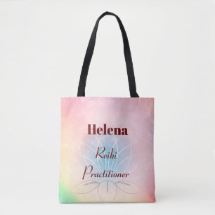 Pretty personalised Reiki Practitioner design Tote Bag