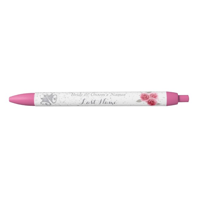 Pretty, Personalised Wedding Pens Favours (Front)