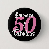 Pretty Personalized 50 and Fabulous Custom Pink