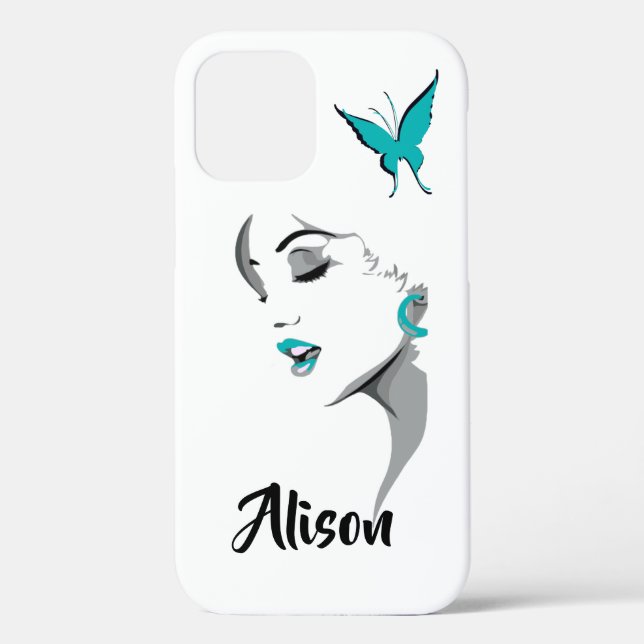 Pretty Personalized Apple IPhone 12 (tough) Case (Back)
