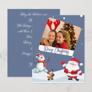 Pretty Personalized Christmas Photo Card