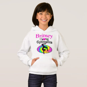PRETTY PERSONALIZED I LOVE GYMNASTICS HOODIE
