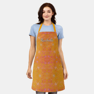 Pretty Personalized Yellow Floral Apron